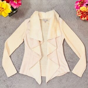 Waterfall suede cardigan